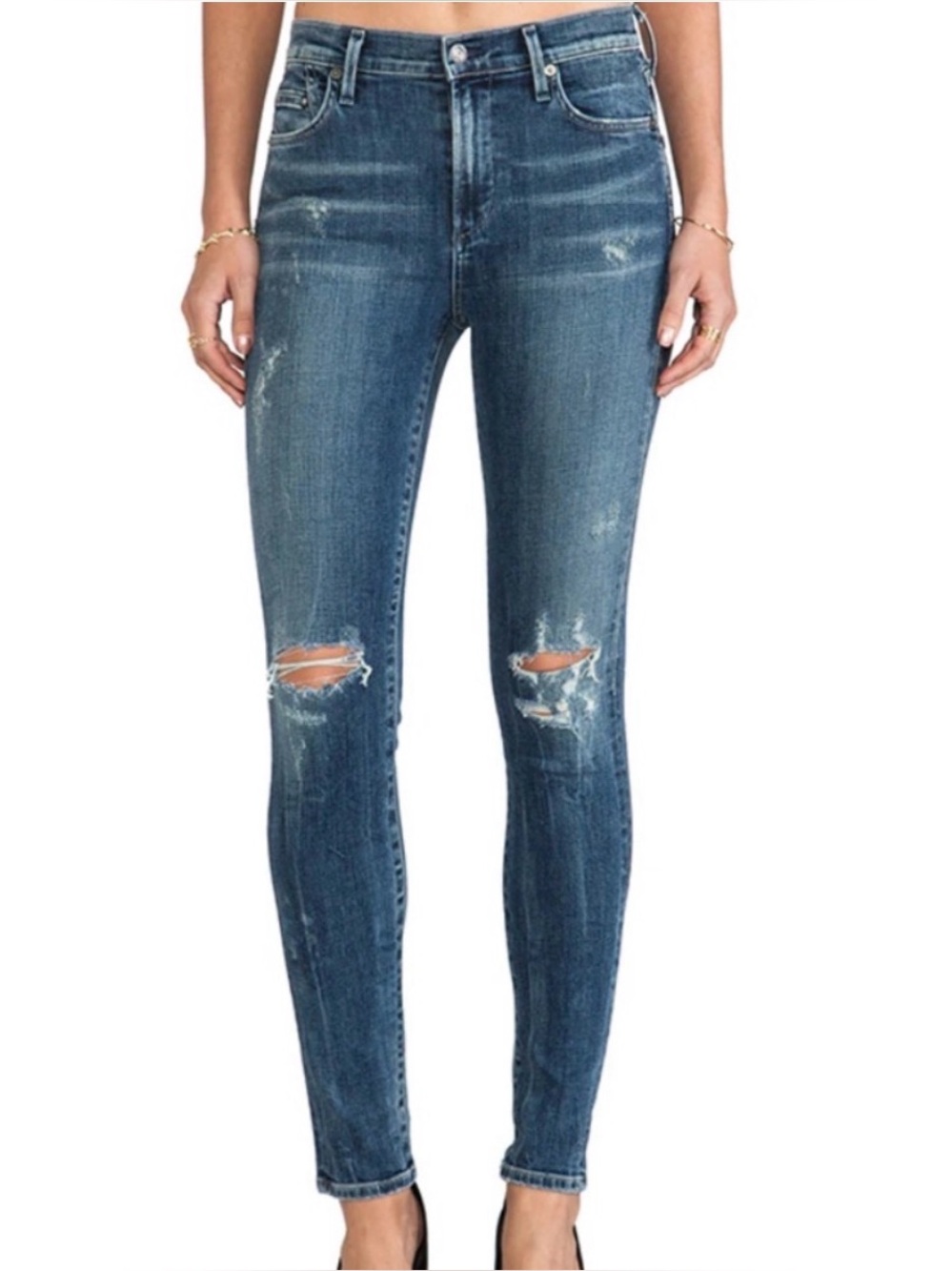 Citizens of Humanity Distressed Rocket High Rise Skinny Jeans